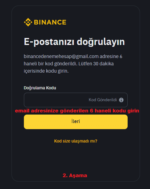 Binance hesap doğrulama işlemleri