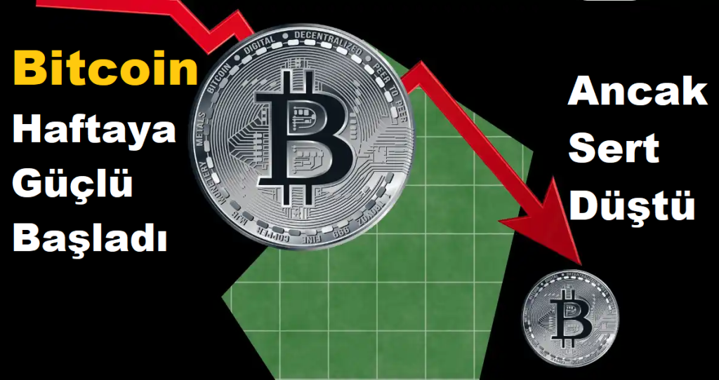 Bitcoin Haftaya Güçlü Başladı Ancak Sert Düştü