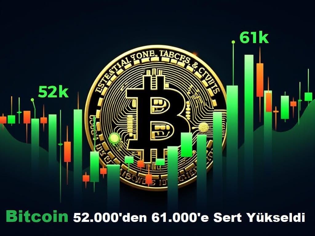 Bitcoin 52.000'den 61.000'e Sert Yükseldi